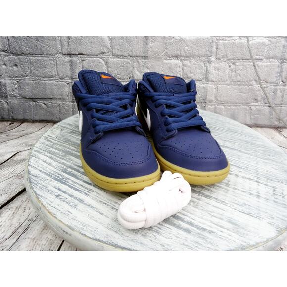 Nike SB Dunk Low Pro Navy White Navy Marine Men Size 8 Used OG Box - Picture 12 of 15